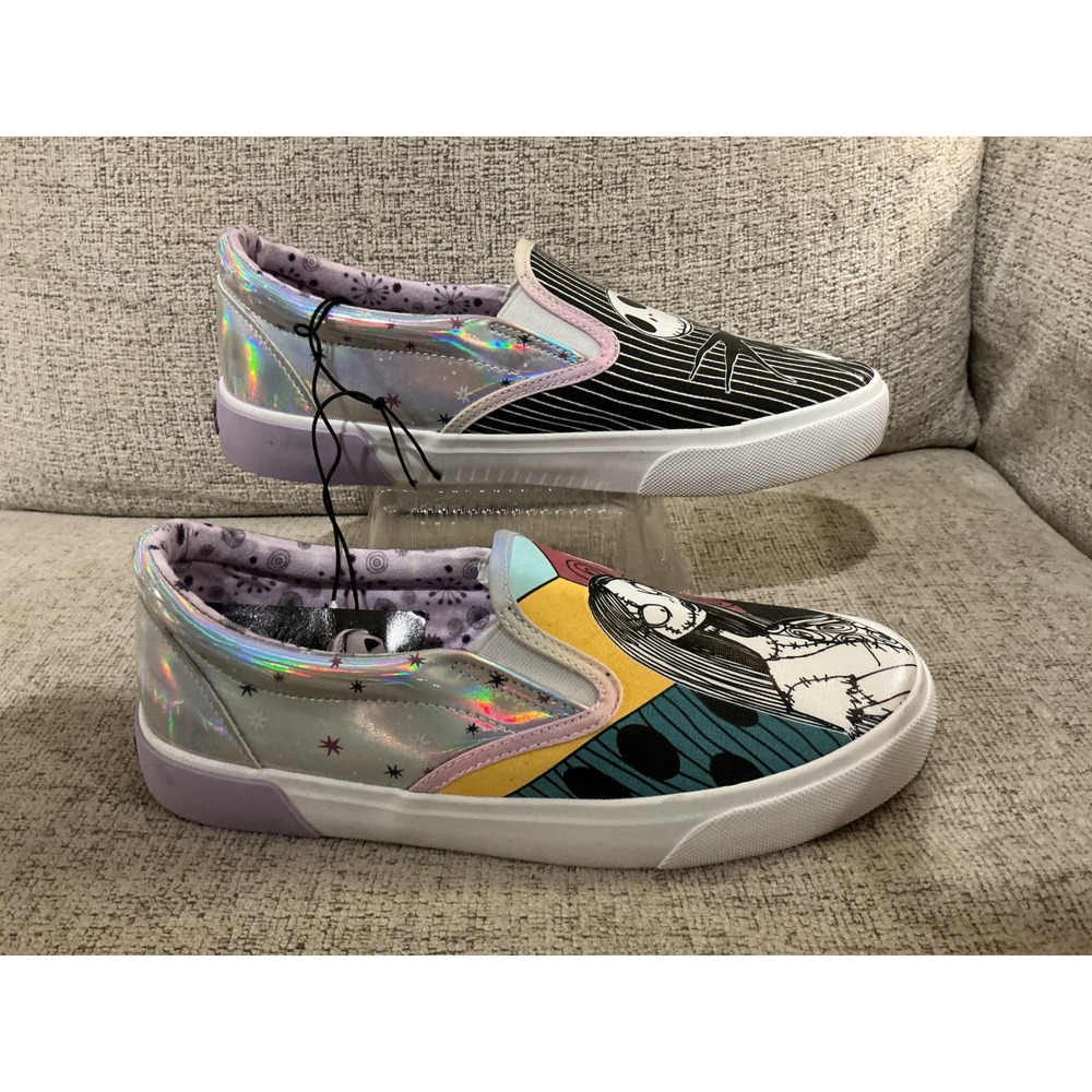 Ground Up Disney Nightmare Before Christmas Jack Sally Holographic Shoes 6.5 - Picture 2 of 6